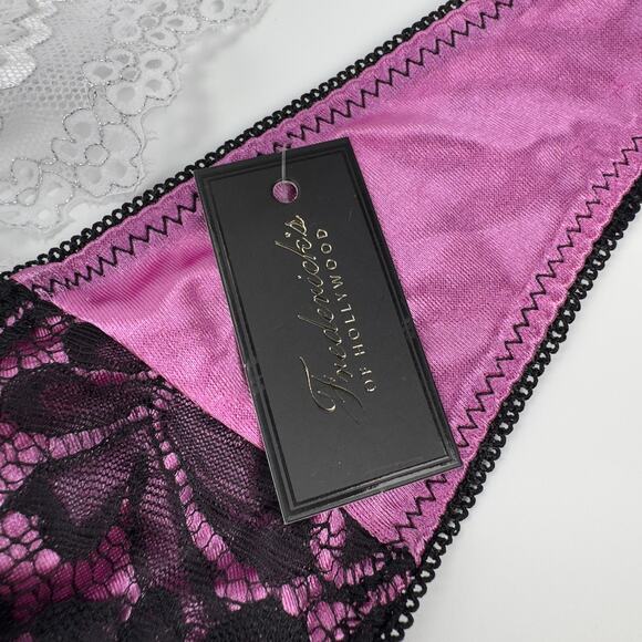 NWT Fredrick's of Hollywood 3 PAIRS of Thong Panties Multicolor Plus Size 1X-2X - Picture 6 of 9